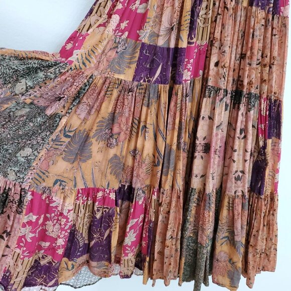 Anthropologie Mes Demoiselles Bonnie Floral Eyelet Boho Maxi Dress Size 38 - Picture 5 of 15